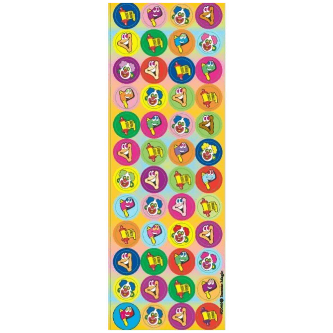 Jumbo Dot Stickers – Purim 25 Sheets | Holiday Circle Stickers for Kids Crafts